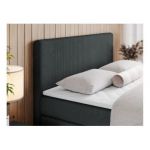 Łóżko kontynentalne KING DOREN 200x200 - H4 - ciemnoszary, struktura