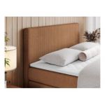 Łóżko kontynentalne KING DOREN 160x200 - H3 - pomarańczowy, struktura