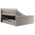 Łóżko kontynentalne KING DOREN 160x200 - H3 - beżowy, struktura