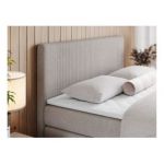 Łóżko kontynentalne KING DOREN 200x200 - H4 - beżowy, struktura