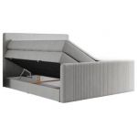 Łóżko kontynentalne KING DOREN 200x200 - H4 - beżowy, struktura