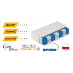 Dwustronny materac kieszeniowy H3 z podwójnymi sprężynami - SUPERKING 160x200