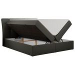 Łóżko kontynentalne DIEGOS 160x200 - H3 - szary, ekoskóra