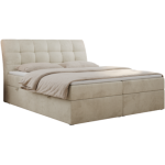 Łóżko kontynentalne DIEGOS 120x200 - H4 - beżowy, welwet