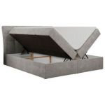 Łóżko kontynentalne DIEGOS 140x200 - H3 - jasnoszary, struktura