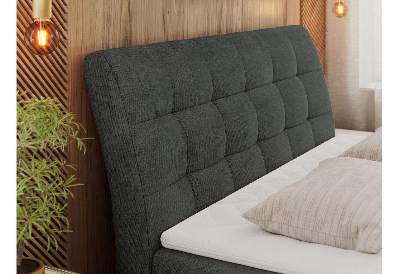 Łóżko kontynentalne DIEGOS 120x200 - H3 - ciemnoszary, struktura