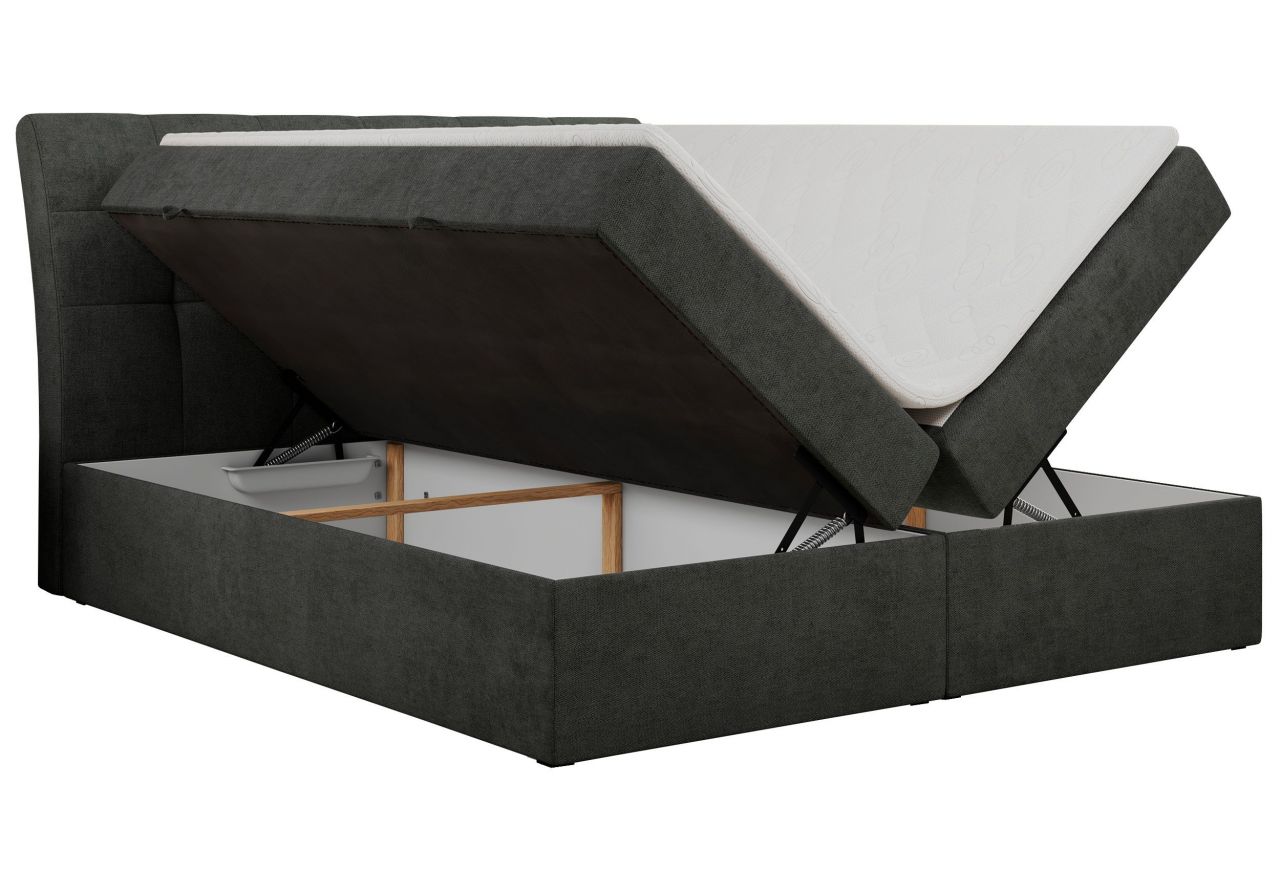 Łóżko kontynentalne DIEGOS 120x200 - H3 - ciemnoszary, struktura