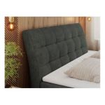 Łóżko kontynentalne DIEGOS 200x200 - H3 - ciemnoszary, struktura