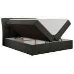 Łóżko kontynentalne DIEGOS 140x200 - H4 - ciemnoszary, struktura