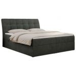 Łóżko kontynentalne DIEGOS 180x200 - H4 - ciemnoszary, struktura