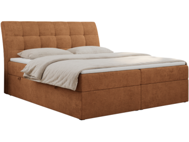 Łóżko kontynentalne DIEGOS 180x200 - H3 - pomarańczowy, struktura