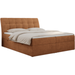 Łóżko kontynentalne DIEGOS 160x200 - H4 - pomarańczowy, struktura