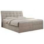 Łóżko kontynentalne DIEGOS 120x200 - H3 - beżowy, struktura