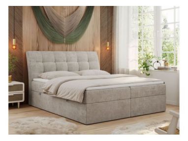 Łóżko kontynentalne DIEGOS 120x200 - H4 - beżowy, struktura