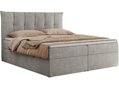Łóżko kontynentalne PREMIUM 10 120x200 - H4 - jasnoszary, struktura