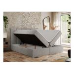 Łóżko kontynentalne PREMIUM 10 180x200 - H4 - jasnoszary, struktura