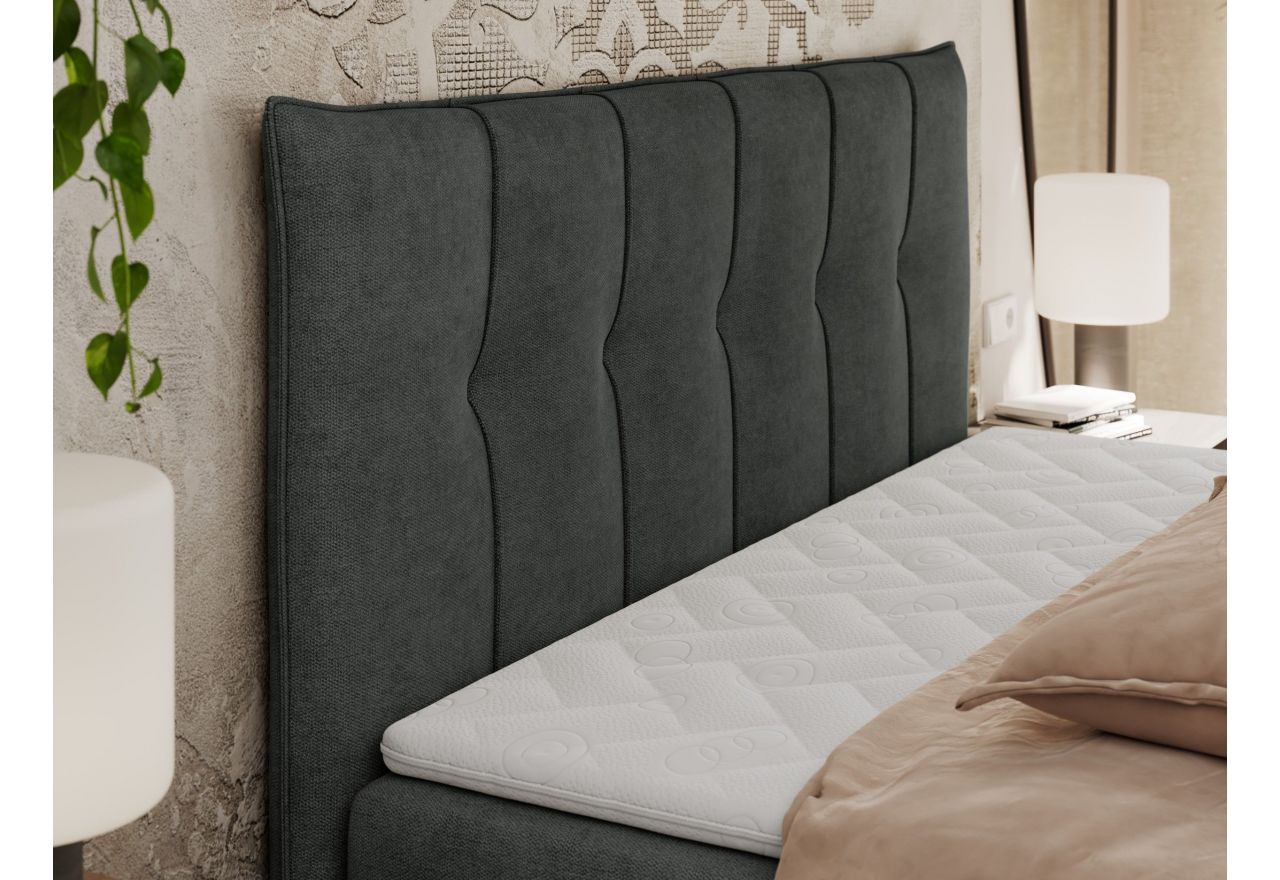 Łóżko kontynentalne PREMIUM 10 160x200 - H3 - ciemnoszary, struktura