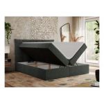 Łóżko kontynentalne PREMIUM 10 120x200 - H4 - ciemnoszary, struktura