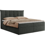 Łóżko kontynentalne PREMIUM 10 160x200 - H4 - ciemnoszary, struktura