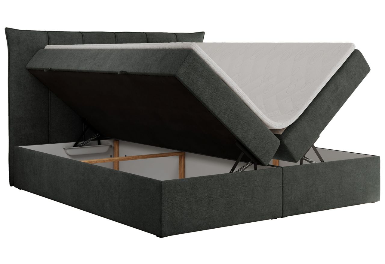 Łóżko kontynentalne PREMIUM 10 160x200 - H4 - ciemnoszary, struktura