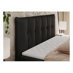 Łóżko kontynentalne PREMIUM 10 120x200 - H3 - czarny, ekoskóra