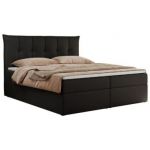 Łóżko kontynentalne PREMIUM 10 120x200 - H3 - czarny, ekoskóra