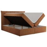 Łóżko kontynentalne PREMIUM 10 140x200 - H4 - pomarańczowy, struktura