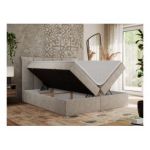 Łóżko kontynentalne PREMIUM 10 120x200 - H4 - beżowy, struktura