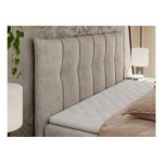 Łóżko kontynentalne PREMIUM 10 200x200 - H4 - beżowy, struktura
