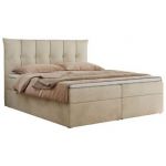 Łóżko kontynentalne PREMIUM 10 200x200 - H3 - beżowy, welwet