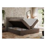 Łóżko kontynentalne PREMIUM 10 120x200 - H3 - brązowy, welwet