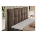 Łóżko kontynentalne PREMIUM 10 160x200 - H3 - brązowy, welwet