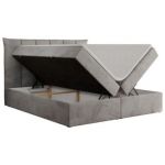 Łóżko kontynentalne PREMIUM 10 120x200 - H3 - jasnoszary, welwet