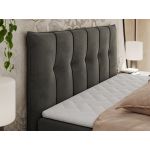 Łóżko kontynentalne PREMIUM 10 140x200 - H4 - ciemnoszary, welwet