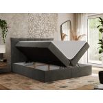 Łóżko kontynentalne PREMIUM 10 140x200 - H3 - ciemnoszary, welwet