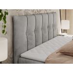 Łóżko kontynentalne PREMIUM 10 160x200 - H4 - jasnoszary, welwet