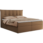 Łóżko kontynentalne PREMIUM 10 120x200 - H4 - brązowy, ekoskóra