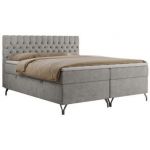 Łóżko kontynentalne GRIMALDI 120x200 - H3 - jasnoszary, struktura