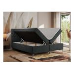 Łóżko kontynentalne GRIMALDI 200x200 - H3 - ciemnoszary, struktura