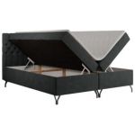 Łóżko kontynentalne GRIMALDI 200x200 - H3 - ciemnoszary, struktura