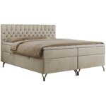 Łóżko kontynentalne GRIMALDI 180x200 - H4 - beżowy, welwet