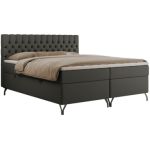 Łóżko kontynentalne GRIMALDI 120x200 - H3 - ciemnoszary, ekoskóra