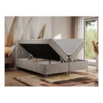 Łóżko kontynentalne GRIMALDI 140x200 - H3 - beżowy, struktura