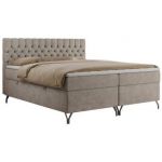 Łóżko kontynentalne GRIMALDI 140x200 - H3 - beżowy, struktura