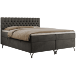 Łóżko kontynentalne GRIMALDI 120x200 - H4 - ciemnoszary, welwet