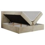 Łóżko kontynentalne CENTOS 120x200 - H3 - beżowy, welwet