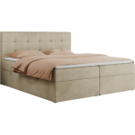 Łóżko kontynentalne CENTOS 160x200 - H3 - beżowy, welwet