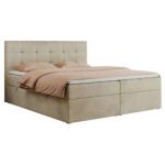 Łóżko kontynentalne CENTOS 200x200 - H3 - beżowy, welwet