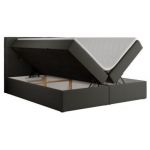 Łóżko kontynentalne CENTOS 120x200 - H4 - ciemnoszary, ekoskóra