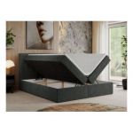 Łóżko kontynentalne CENTOS 120x200 - H3 - ciemnoszary, struktura